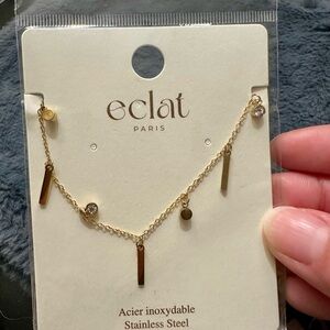 NEW! Elegant Gold Necklace with Charms